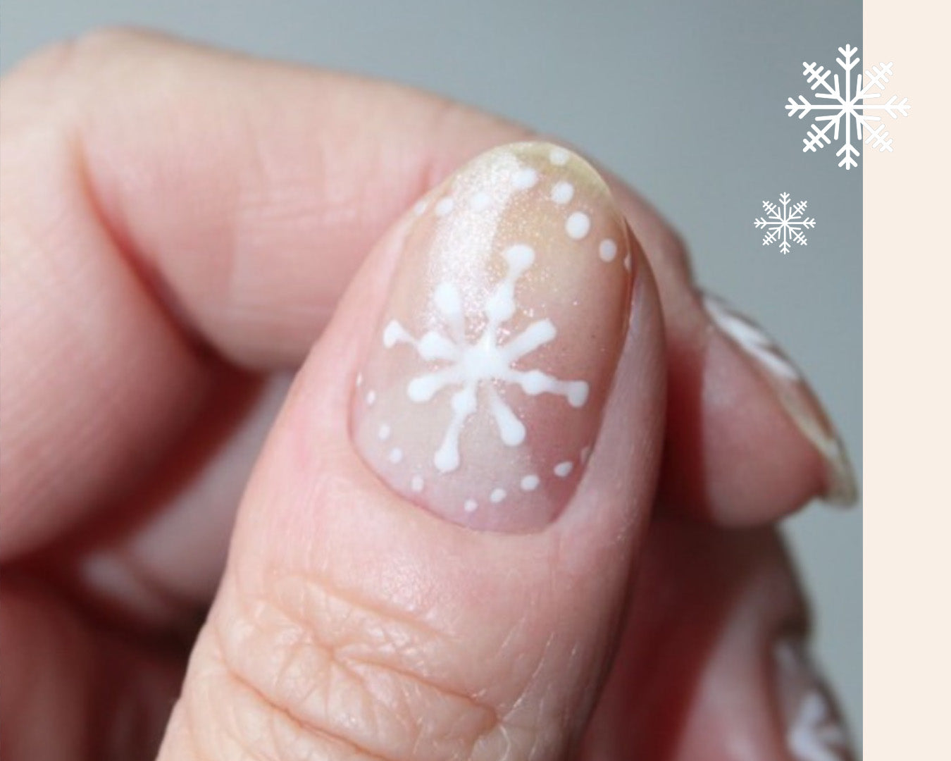 Tuto nail art Flocon