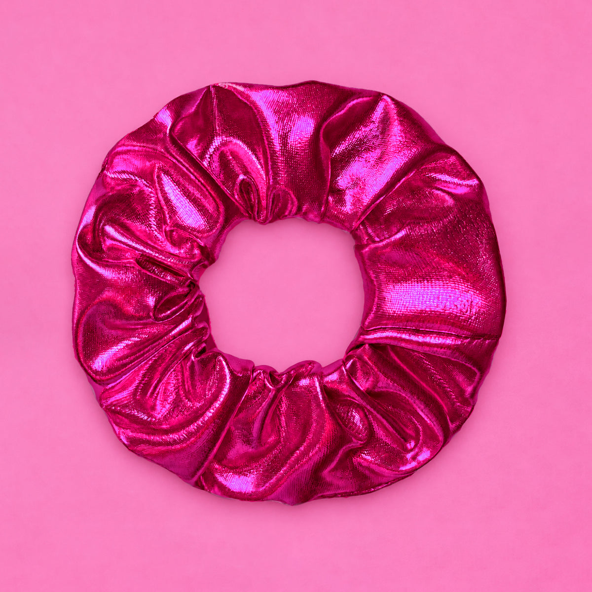 Chouchou rose métallisé