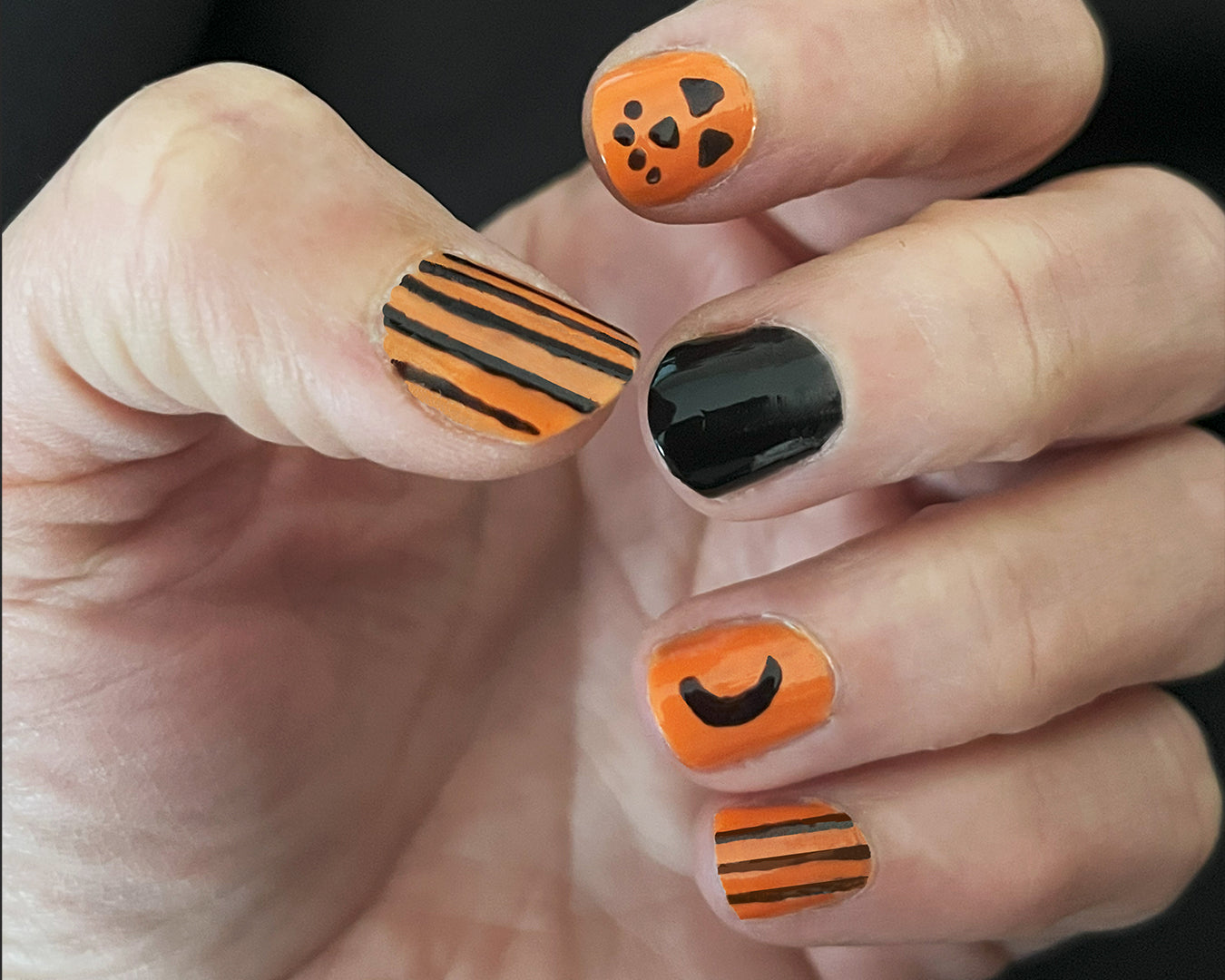 comment faire un nail art citrouille